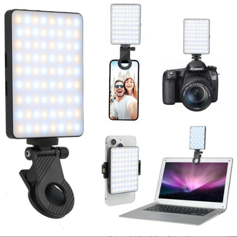 Lighting Visual - ไฟเซลฟี่ LED แบบชาร์จได้ 1 ชิ้น, ไฟปรับความสว่างได้