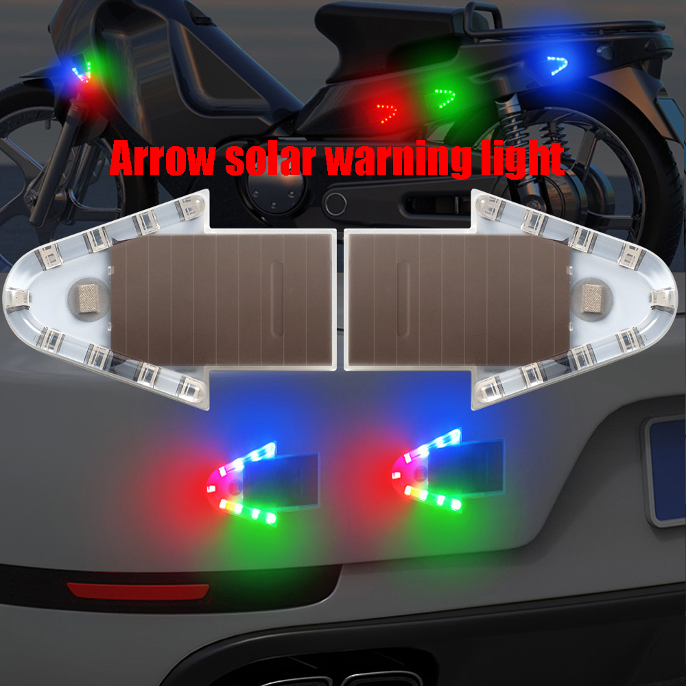 Lighting Visual - ไฟเตือนรถยนต์ 2 ชิ้น, ไฟ LED รูปทรงลูกศรสำหรับรถจักรยานยนต์,