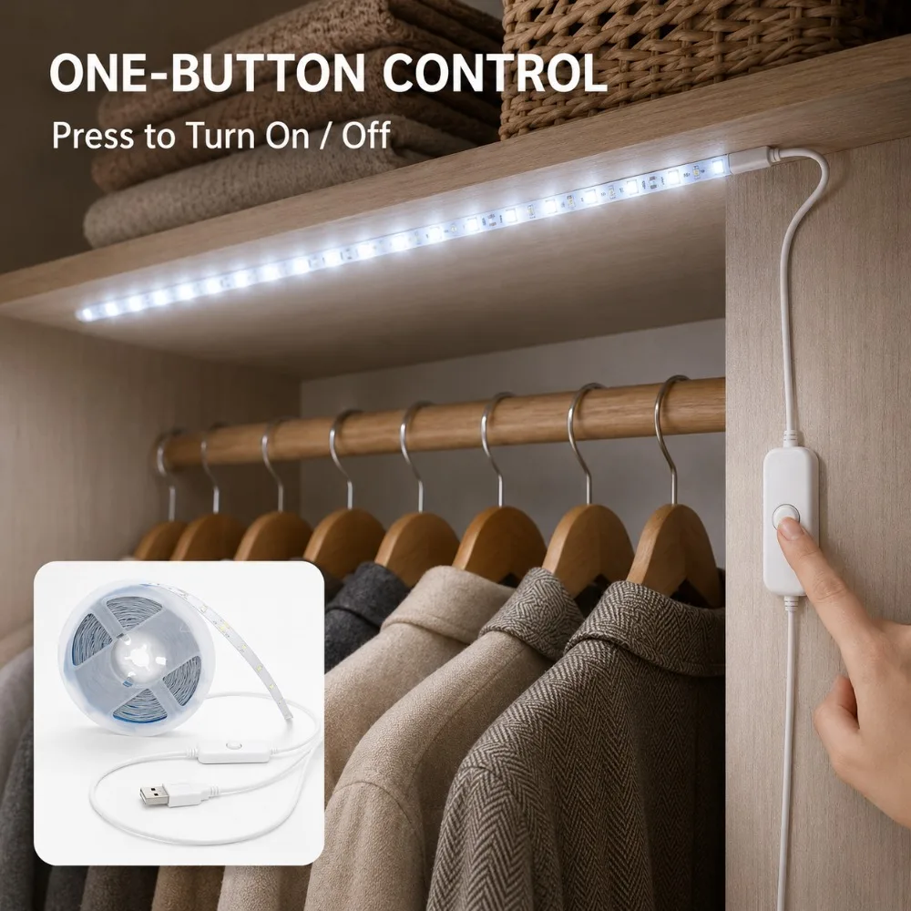 ไฟเส้น LED ควบคุมด้วยปุ่ม USB  - Lighting Decoration Ideas บทวิจารณ์และราคา