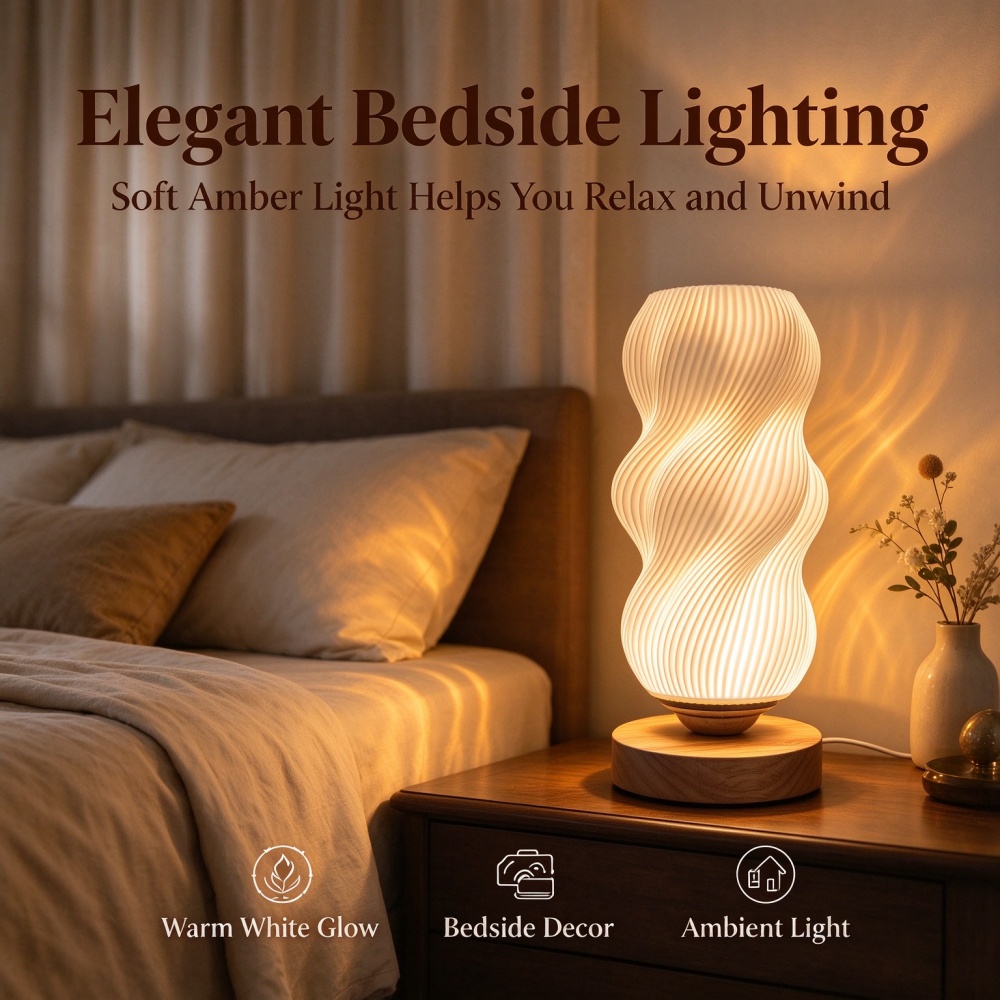 โคมไฟกลางคืนพิมพ์ 3 มิติ ลายคล - Lighting Decor Bedroom บทวิจารณ์และราคา