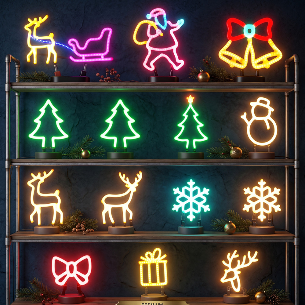ไฟประดับคริสต์มาส LED ป้ายไฟนี - Lighting Christmas Decor บทวิจารณ์และราคา