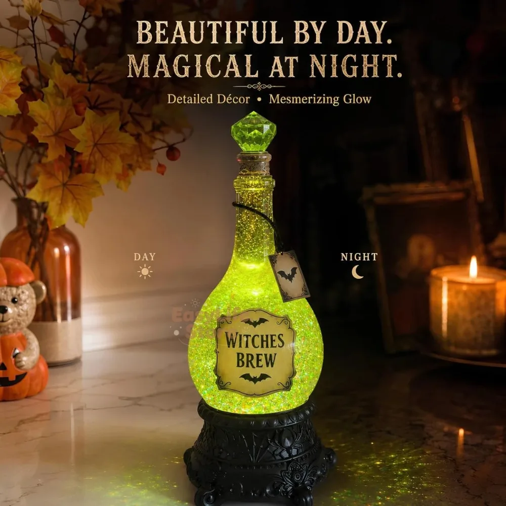 ขวดหมักยารักษาพิษของแม่มดมีไฟแ - Up Lighting Decor บทวิจารณ์และราคา