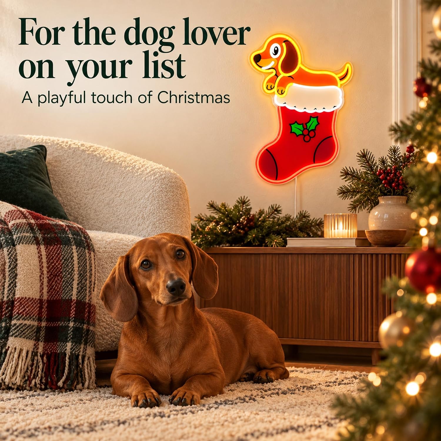 ป้ายไฟนีออน LED รูปถุงเท้าคริส - Lighting Christmas Decor บทวิจารณ์และราคา