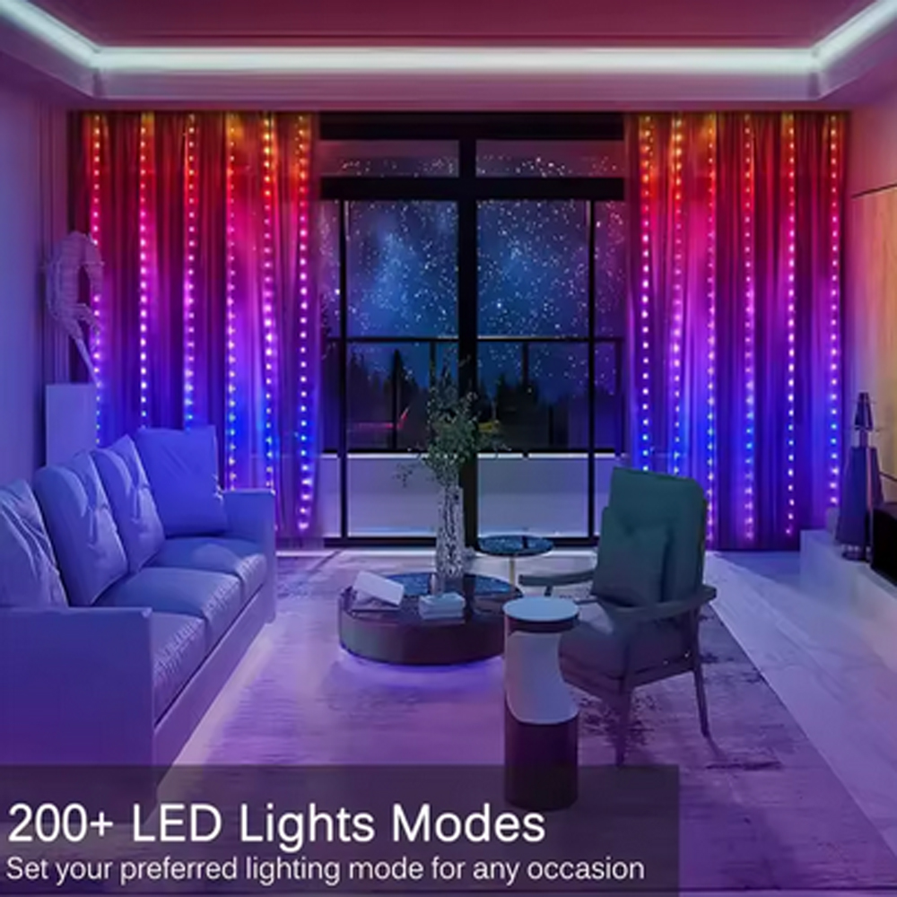 3M RGB สมาร์ทไฟ LED ผ้าม่านตกแ - Lighting Christmas Decor บทวิจารณ์และราคา